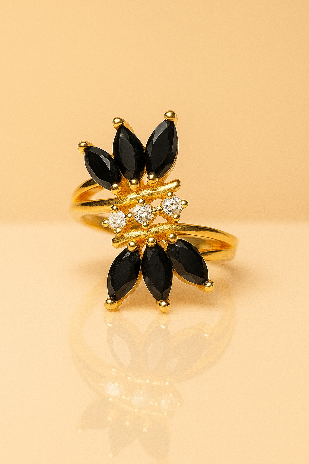 Celestial Leaf Ring in Gold